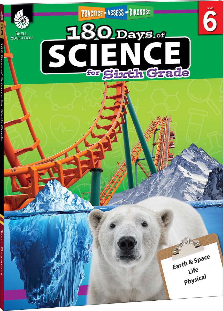 180 Days?: Science, Earth and Space Science for 6th Grade Practice Workbook for Classroom and Home, Cool and Fun Practice Create,Used