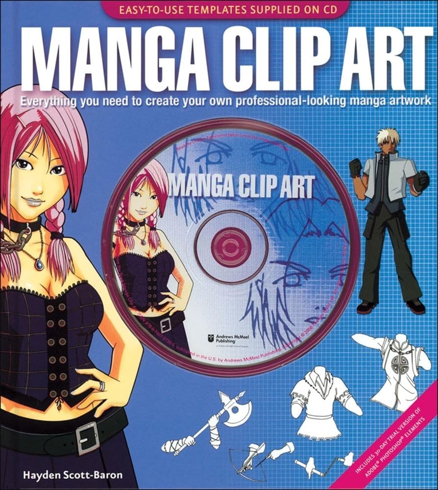 Manga Clip Art: Everything You Need To Create Your Own Professionallooking Manga Artwork,Used
