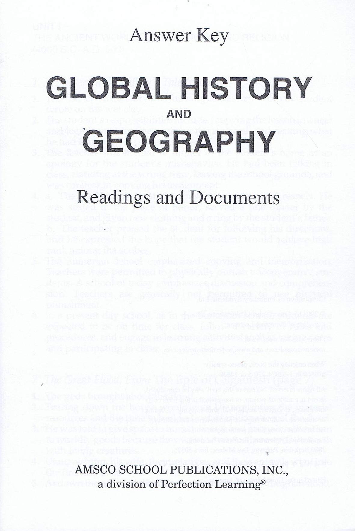 Global History and Geography: Readings and Documents,Used