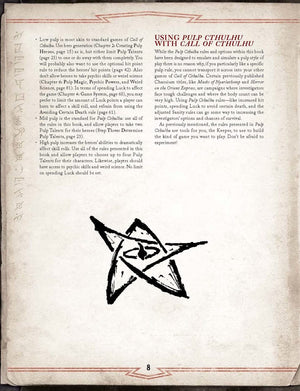 Pulp Cthulhu (Call of Cthulhu Roleplaying),New