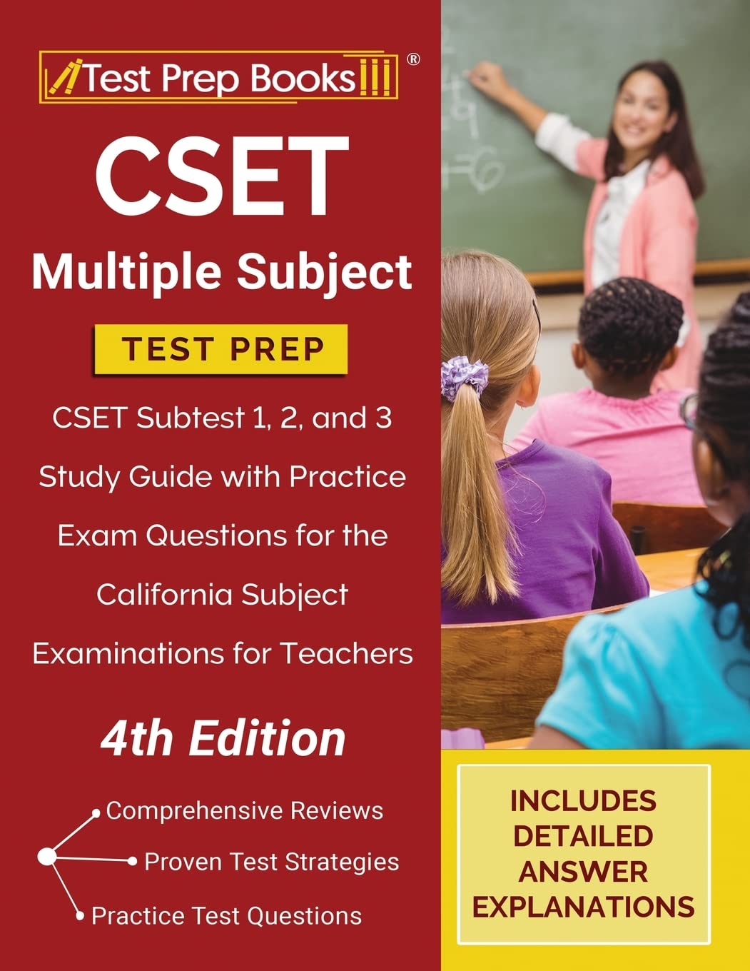 Cset Multiple Subject Test Prep: Cset Subtest 1, 2, And 3 Study Guide With Practice Exam Questions For The California Subject Ex,Used
