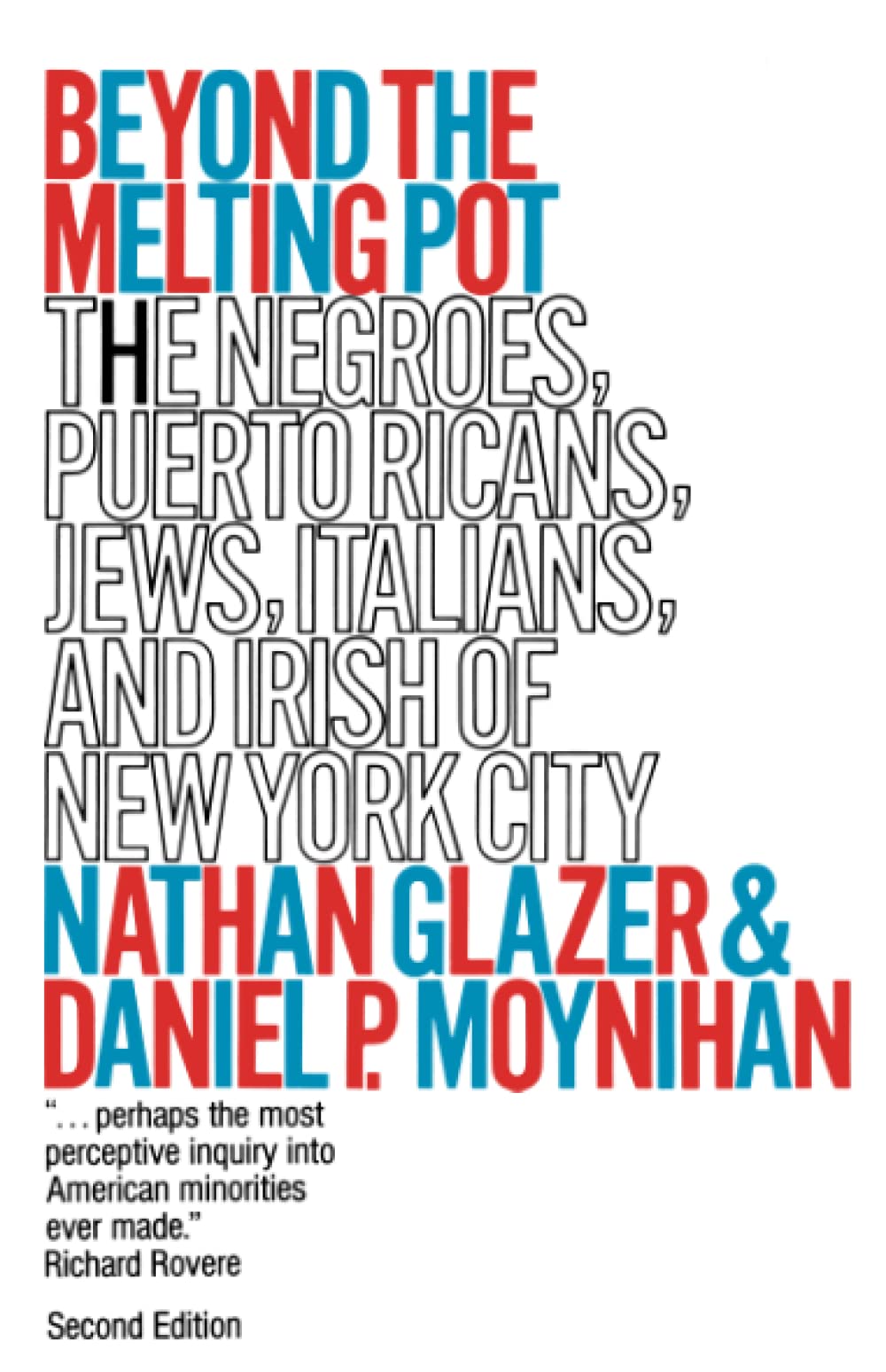 Beyond The Melting Pot, Second Edition: The Negroes, Puerto Ricans, Jews, Italians, And Irish Of New York City,Used