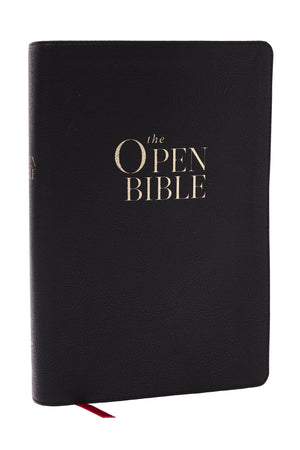 The Open Bible: Read And Discover The Bible For Yourself (Kjv, Black Leathersoft, Red Letter, Comfort Print)