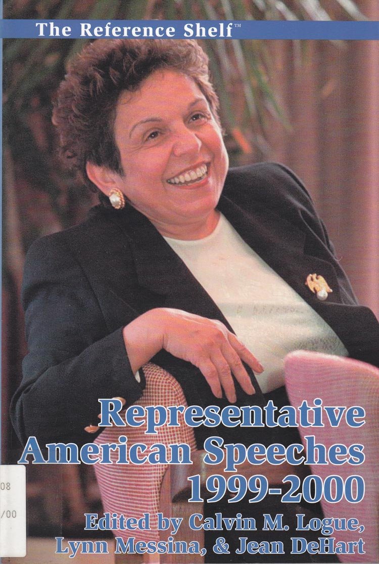 Representative American Speeches 19992000 (Reference Shelf),Used