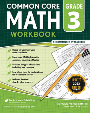 3rd Grade Math Workbook: CommonCore Math Workbook,Used