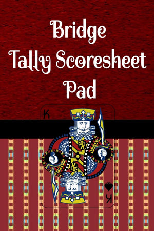 Bridge Tally Scoresheet Pad: 6 x 9 Bridge Card Game Custom Score Cards  King Cover (100 Pages),Used