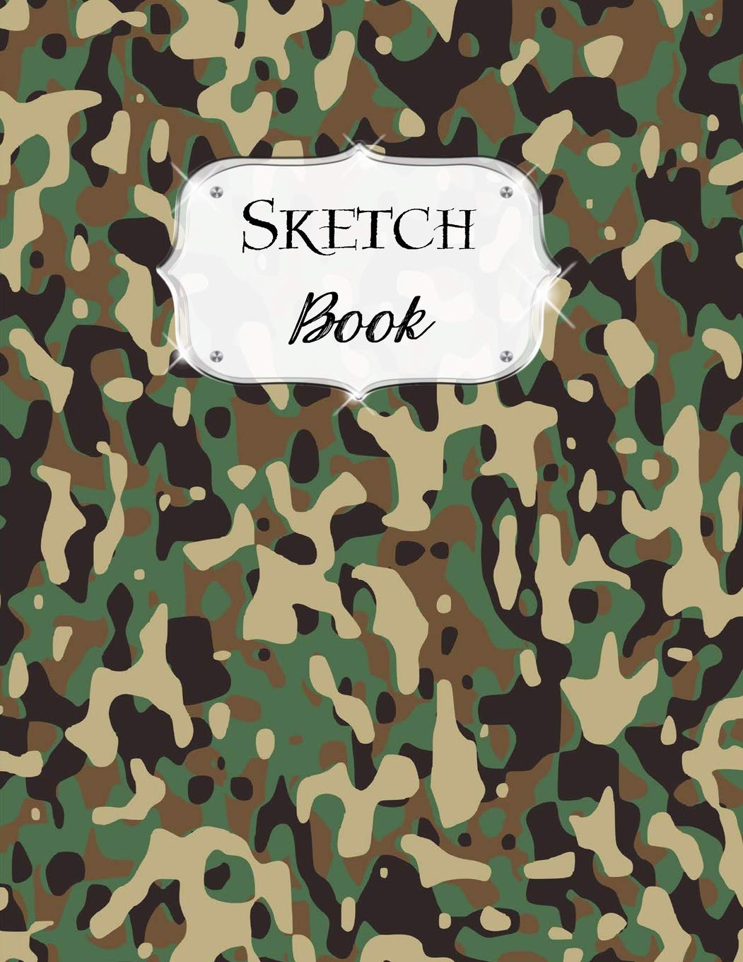 Sketch Book: Camo Camouflage  Sketchbook  Scetchpad for Drawing or Doodling  Notebook Pad for Creative Artists  #6,Used