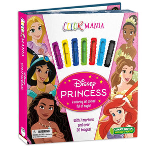 Disney Princess: Colormania: with 7 Felt Tip Pens and 30 Pages of Coloring,New