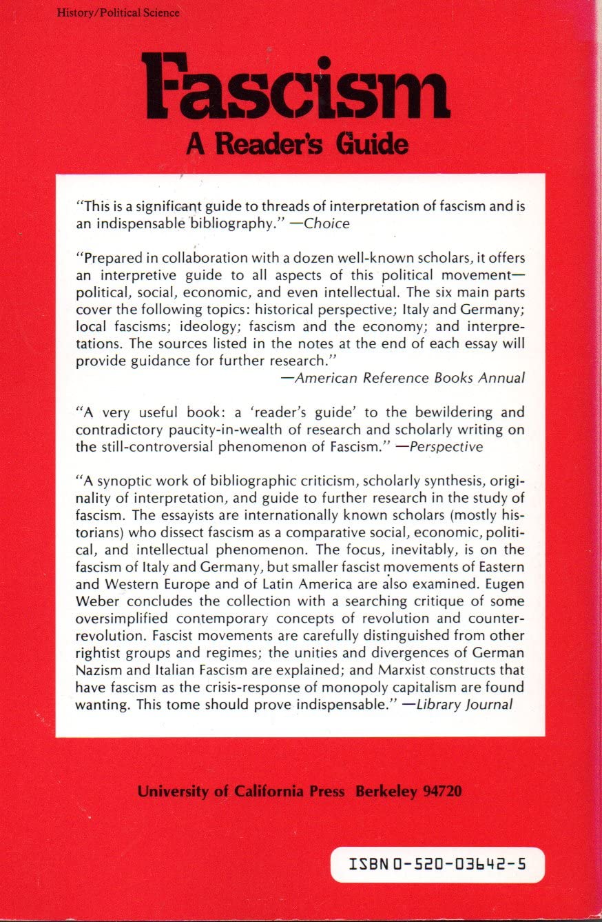 Fascism: A Readers' Guide : Analysis, Interpretations, Bibliography,Used
