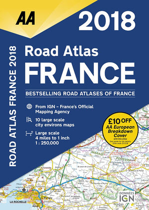 2018 Road Atlas France (Aa Road Atlas),Used