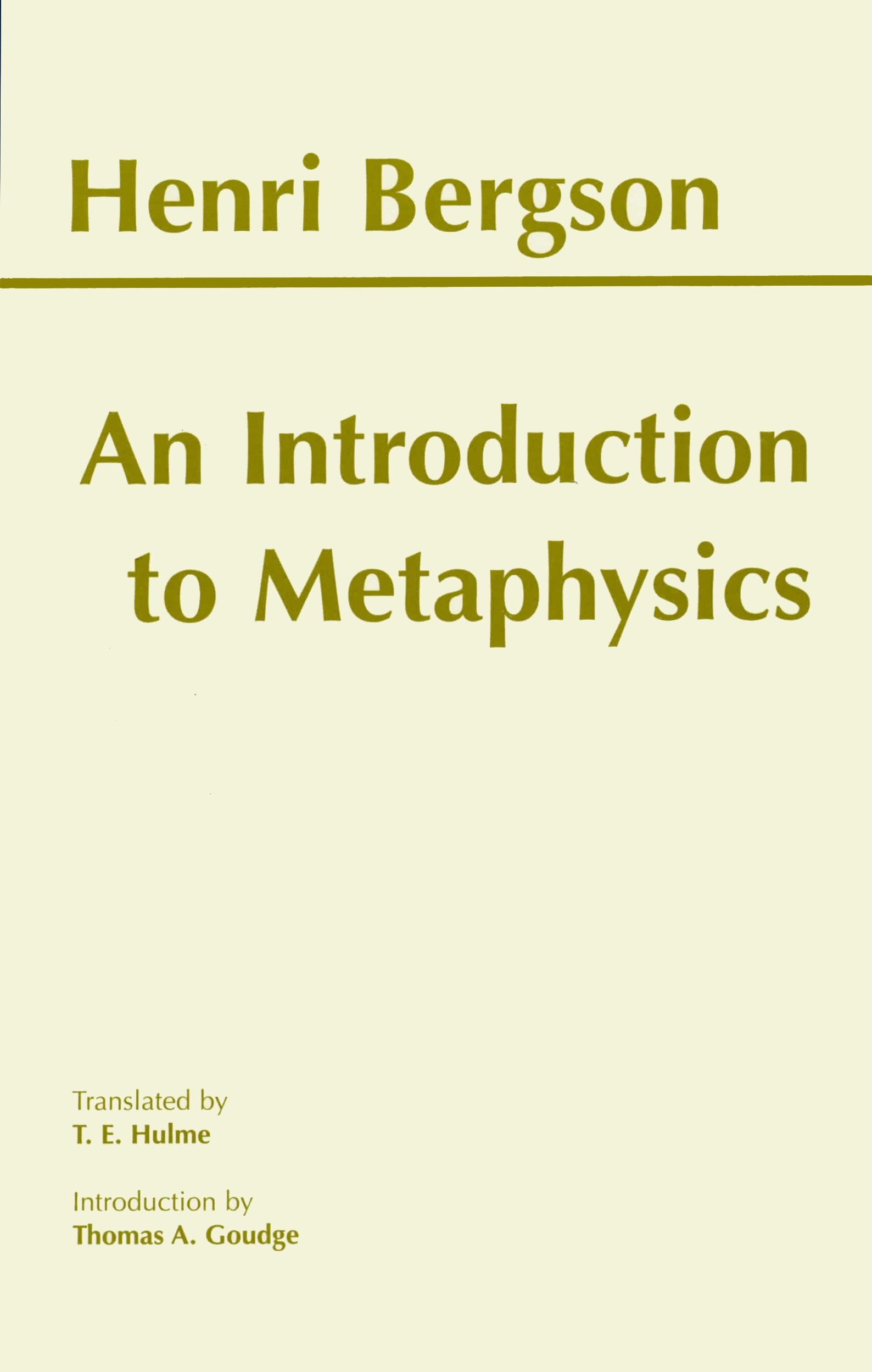 An Introduction To Metaphysics