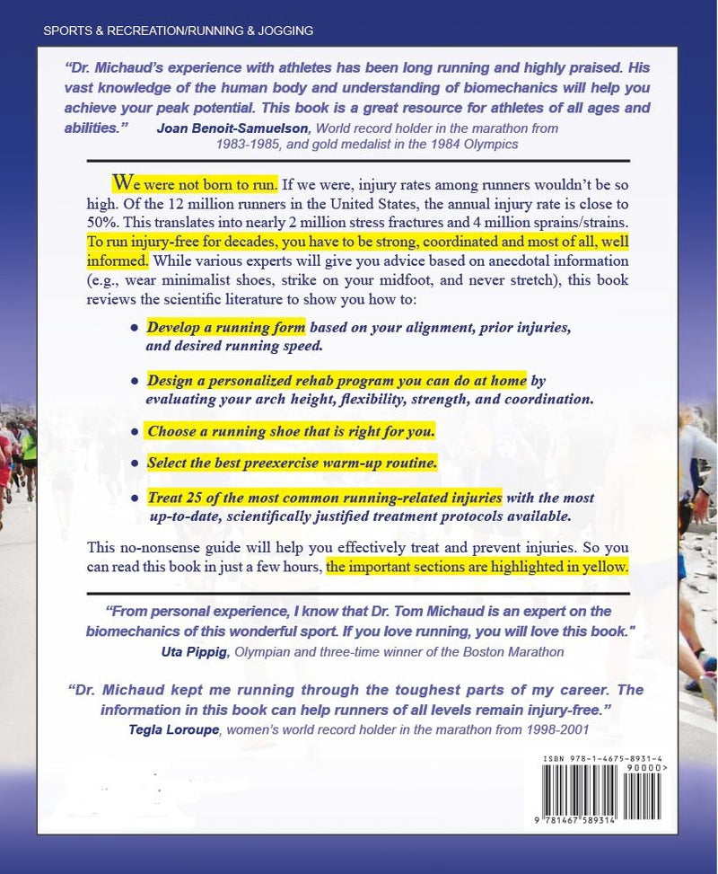 InjuryFree Running: How to Build Strength, Improve Form, and Treat/Prevent Injuries,Used