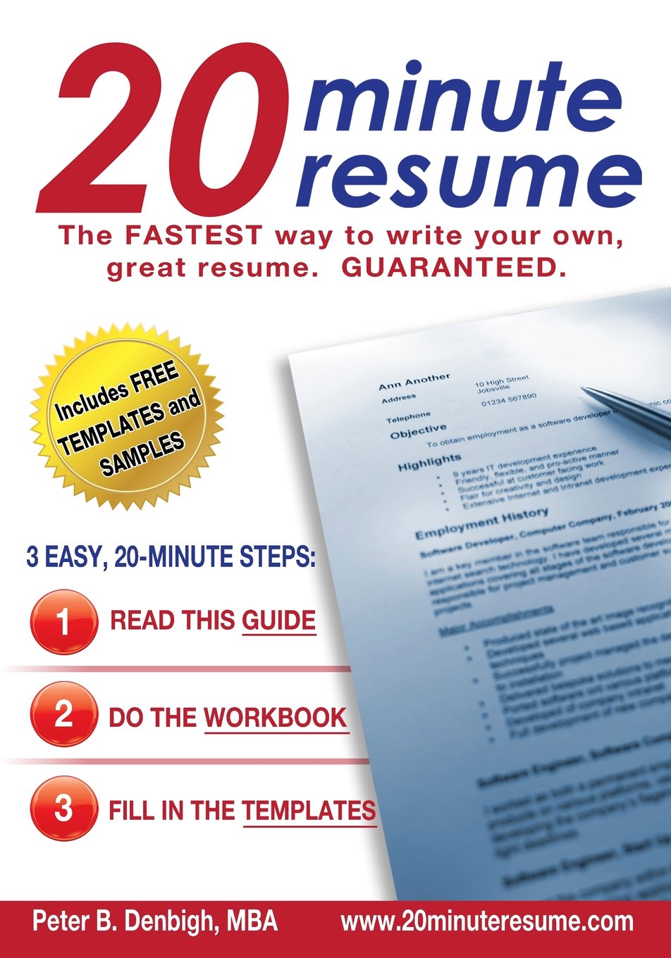 20 Minute Resume: Finish your resume BEFORE your next coffee break!,Used