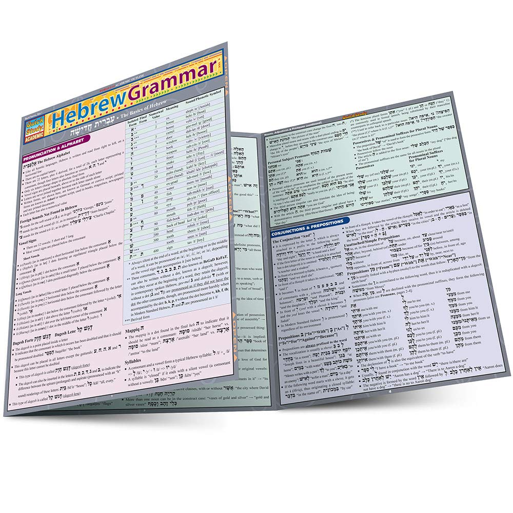 Hebrew Grammar Quickstudy Laminated Reference Guide (Quickstudy Academic)