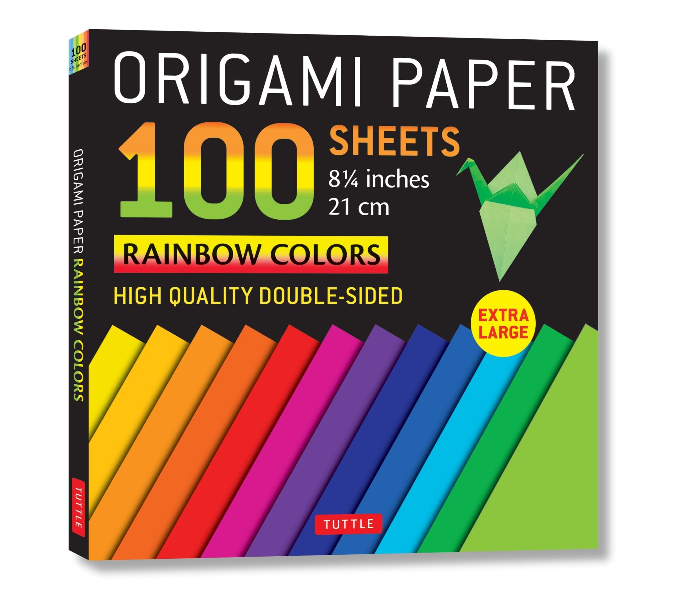 Origami Paper 100 Sheets Rainbow Colors 8 1/4' (21 Cm): Extra Large Doublesided Origami Sheets Printed With 12 Different Color ,Used