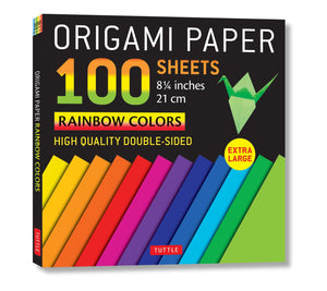 Origami Paper 100 Sheets Rainbow Colors 8 1/4' (21 Cm): Extra Large Doublesided Origami Sheets Printed With 12 Different Color ,Used