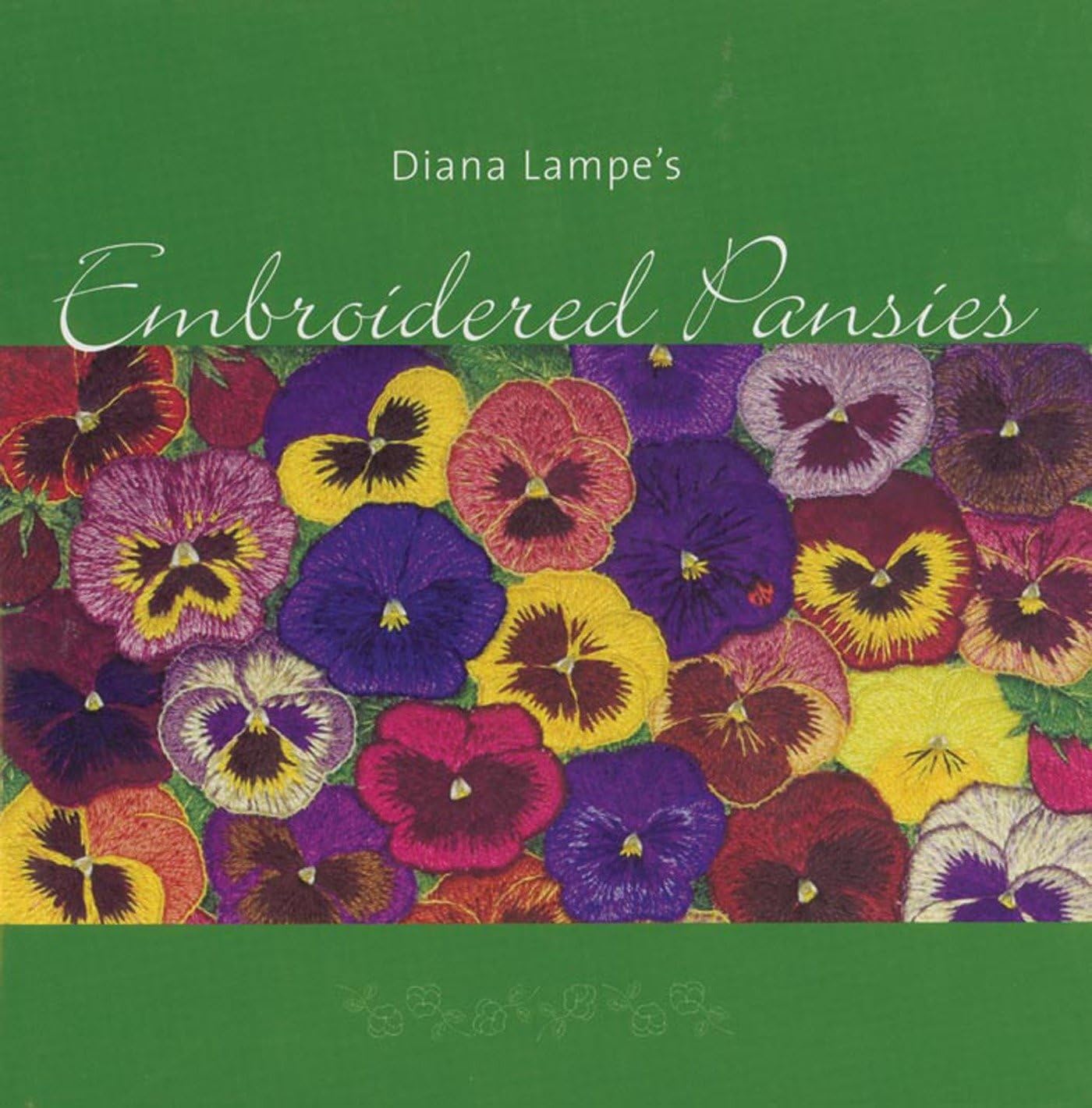 Embroidered Pansies,Used