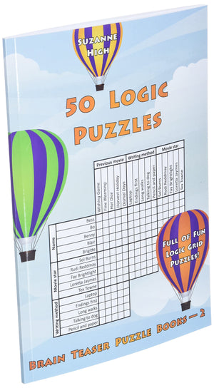 50 Logic Puzzles: Full of Fun Logic Grid Puzzles! (Brain Teaser Puzzle Books),New