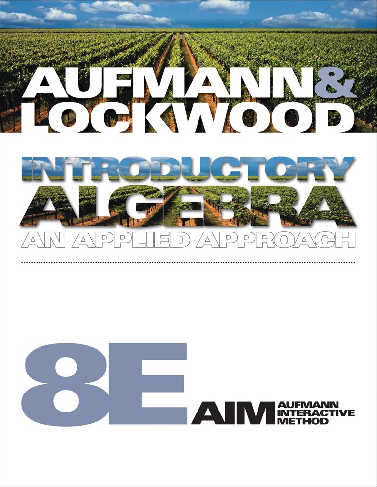 Student Solutions Manual for Aufmann/Lockwood's Introductory Algebra, 8th,Used