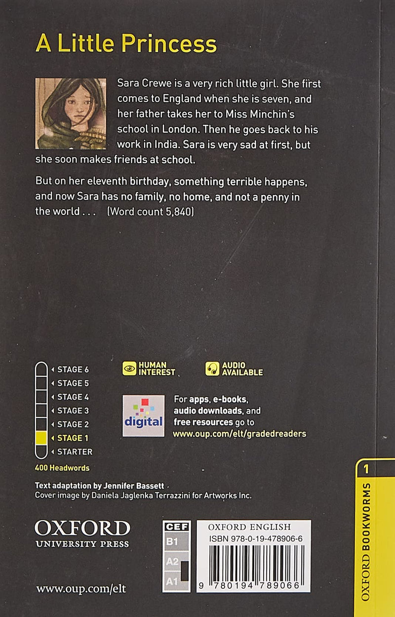Oxford Bookworms Library: A Little Princess: Level 1: 400Word Vocabulary (Oxford Bookworms. Human Interest. Stage 1),Used