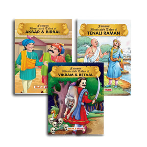 Illustrated Stories For Children (Set Of 3 Books) -Tenali Raman, Akbar Birbal And Vikram Betaal