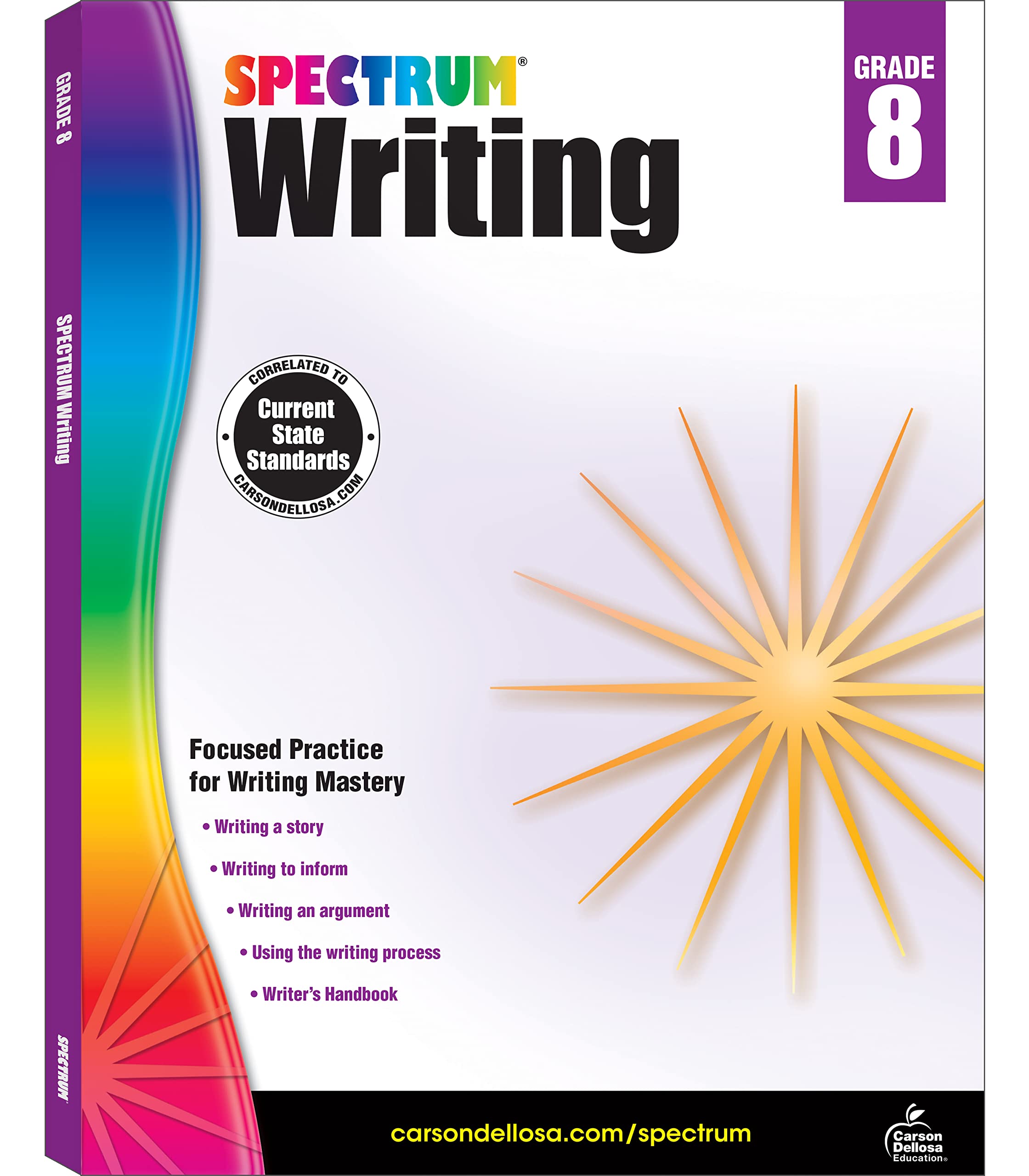 Spectrum Grade 8 Writing Workbook, Learn to Write a Story, to Inform, an Argument, Handwriting Practice for Kids 1314, Classroo,Used