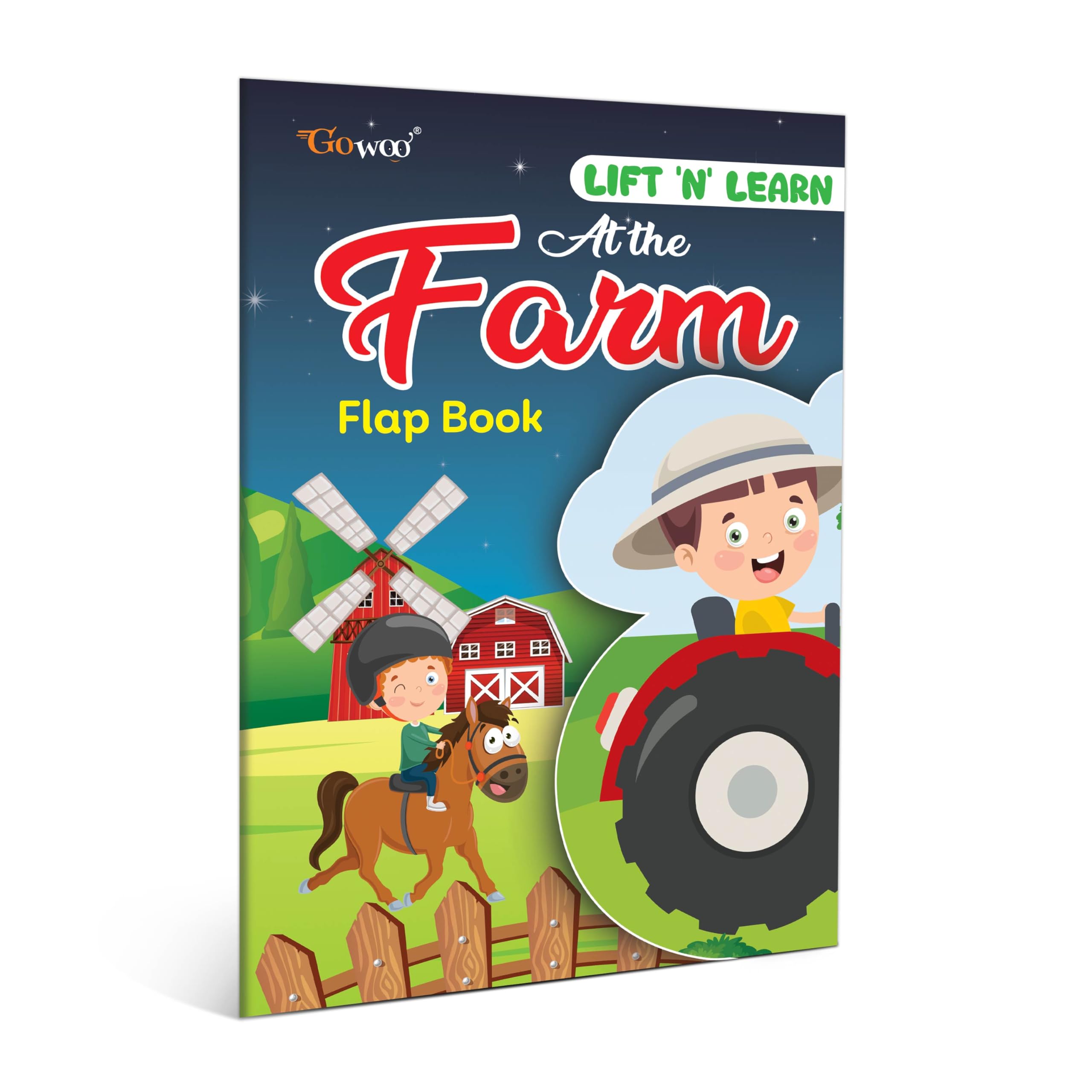 At The Farm Flap Book: Lift The Flap Book For Kids Age 3-12 Years, Featuring Bright And Colourful Pictures - Early Learning Book For Children, Ideal For Learning And Education