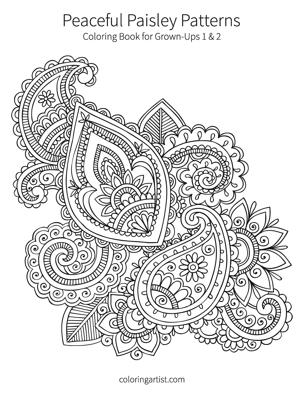 Peaceful Paisley Patterns 1 & 2: Coloring Book for GrownUps,Used