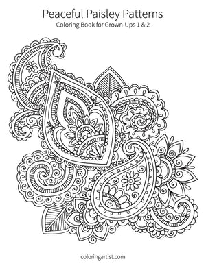 Peaceful Paisley Patterns 1 & 2: Coloring Book for GrownUps,Used