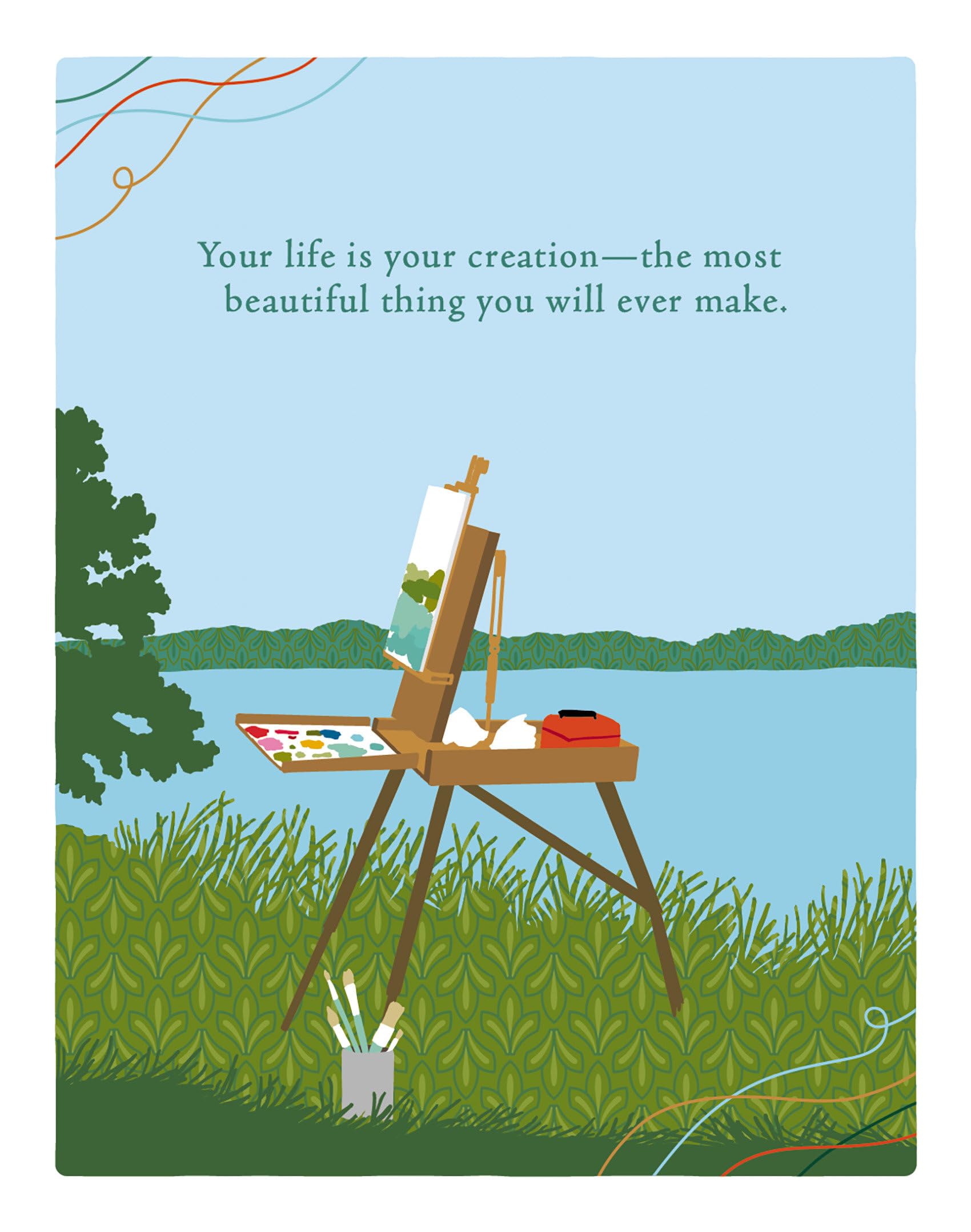 Positively Green Greeting Cards: Birthday  Your Life Is Your Creation (Pack Of 6)