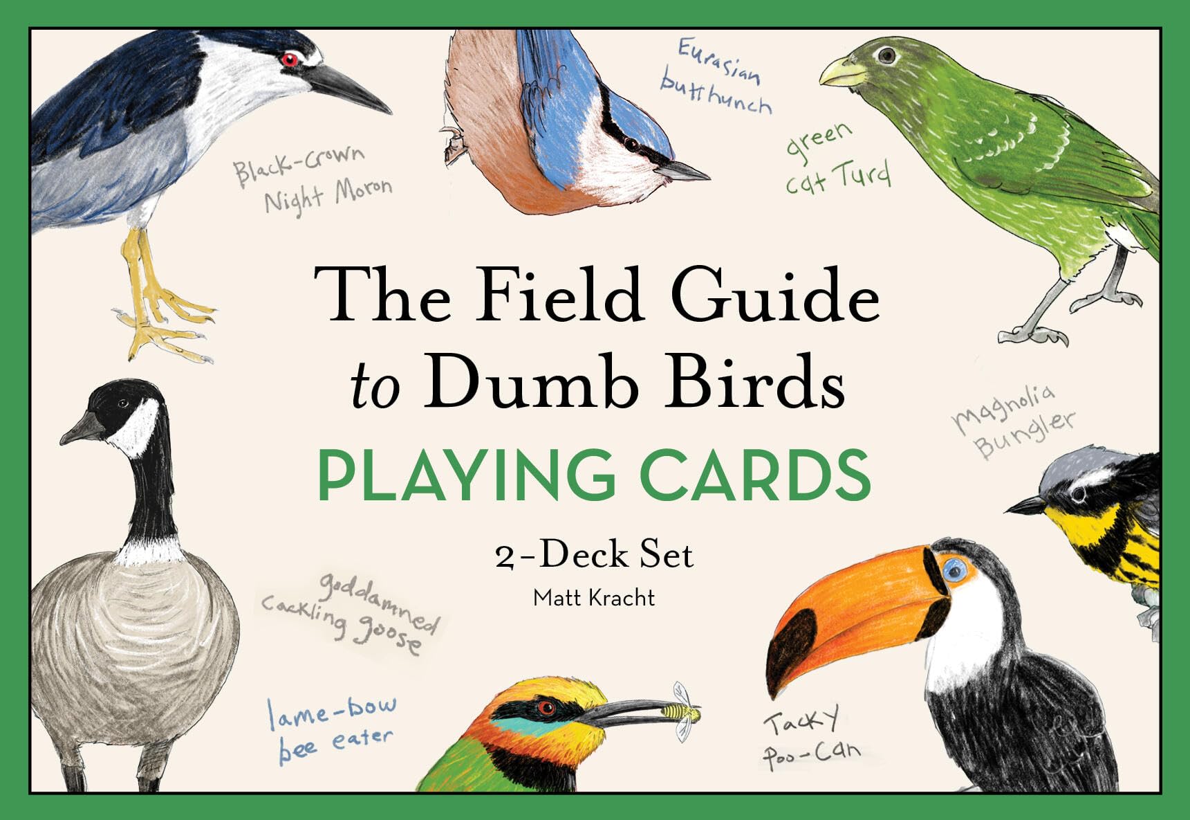 Chronicle Books The Field Guide To Dumb Birds Playing Cards  2Deck Set