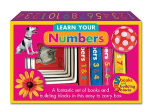Learn Your Numbers: A Fantastic Set Of Books And Building Blocks In This Easy To Carry Box (Books And Blocks)