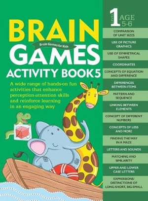 Activity Book : Brain Games For Kids : Brain Games Activity Book Level 1 : Book-5