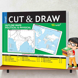 Small Cut & Draw Outline Maps Political & Physical| Promoting Map Analysis Skills.
