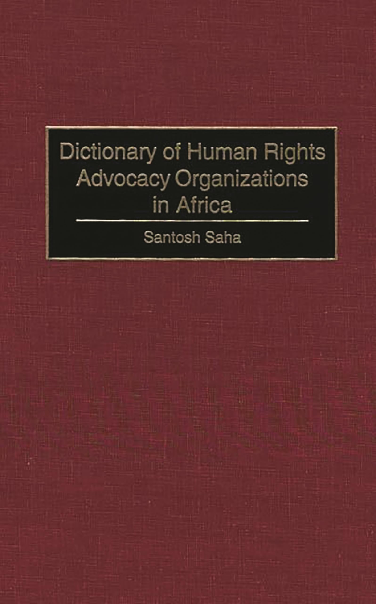 Dictionary Of Human Rights Advocacy Organizations In Africa,Used