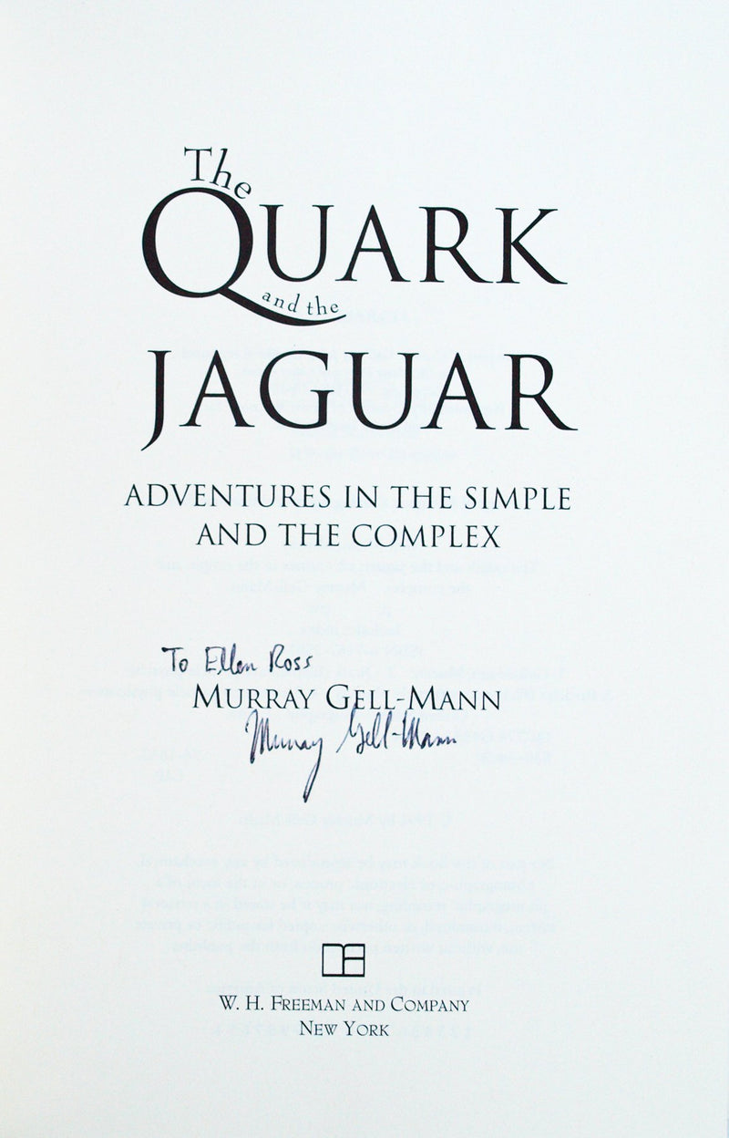 The Quark and the Jaguar: Adventures in the Simple and the Complex,New