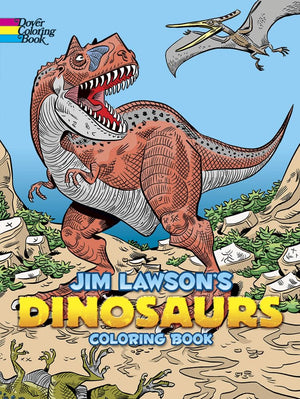 Jim Lawson's Dinosaurs Coloring Book (Dover Dinosaur Coloring Books),Used