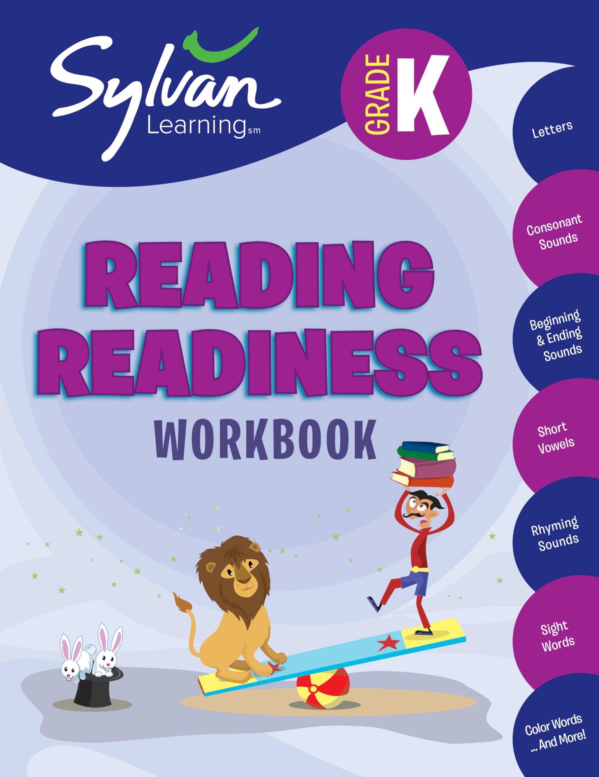 Kindergarten Reading Readiness Workbook: Letters, Consonant Sounds, Beginning And Ending Sounds, Short Vowels, Rhyming Sounds, S,New