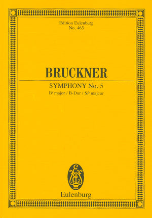 Symphony No. 5 in BFlat Major: Study Score (Edition Eulenburg),Used