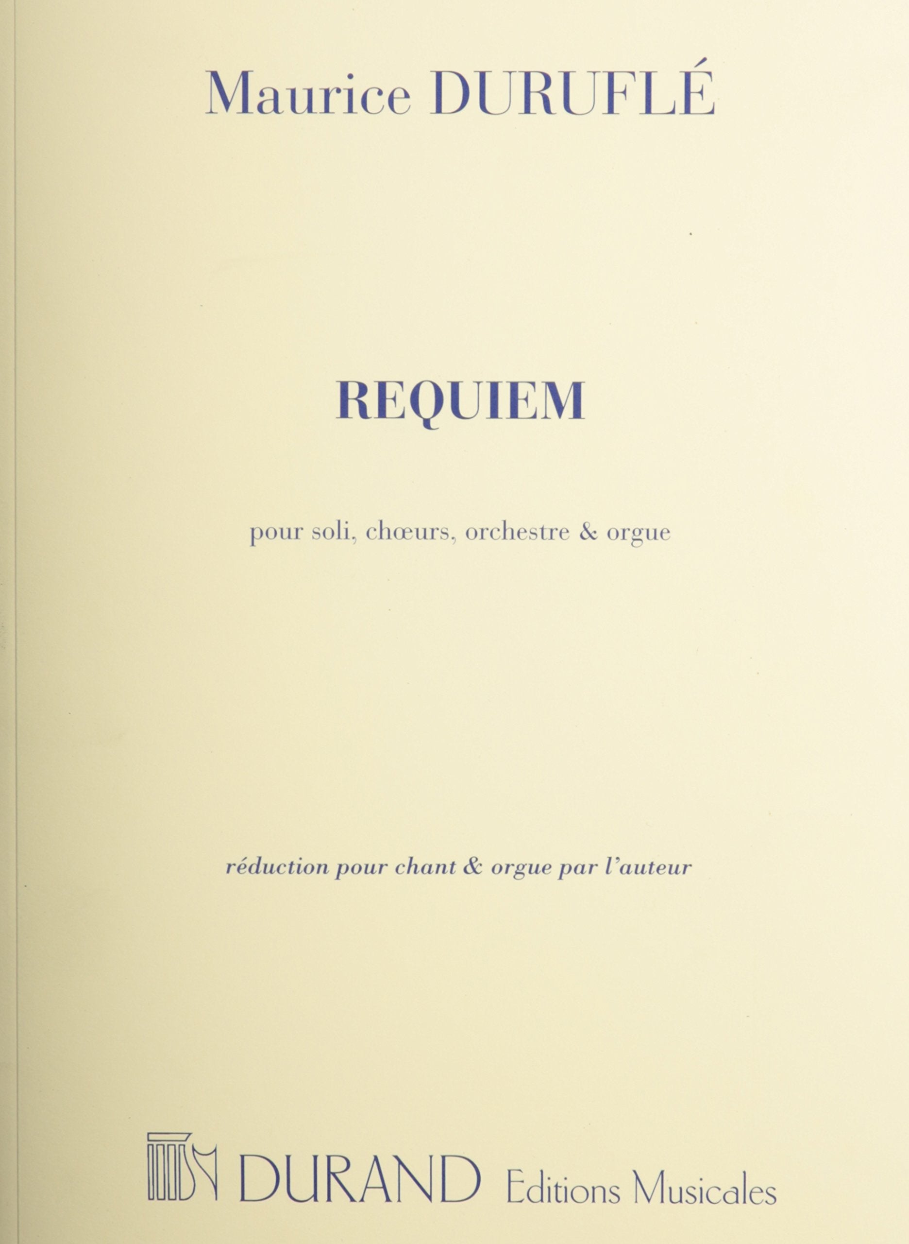 Requiem, Op. 9: Choral/Vocal Score,Used