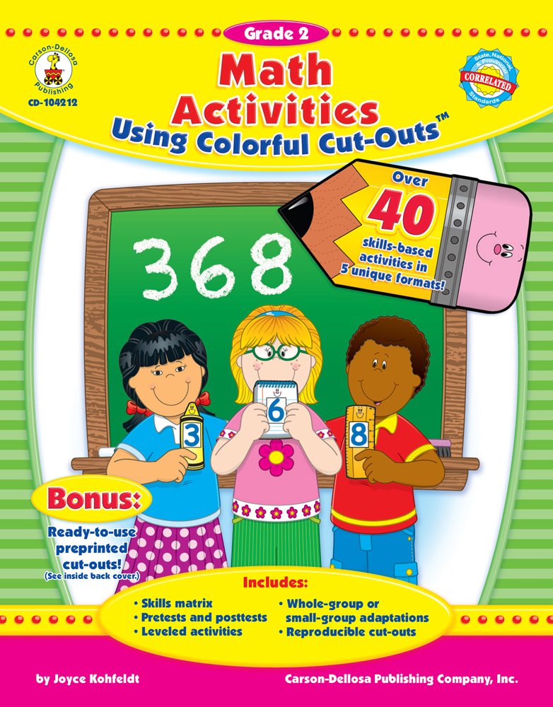Math Activities Using Colorful CutOuts, Grade 2