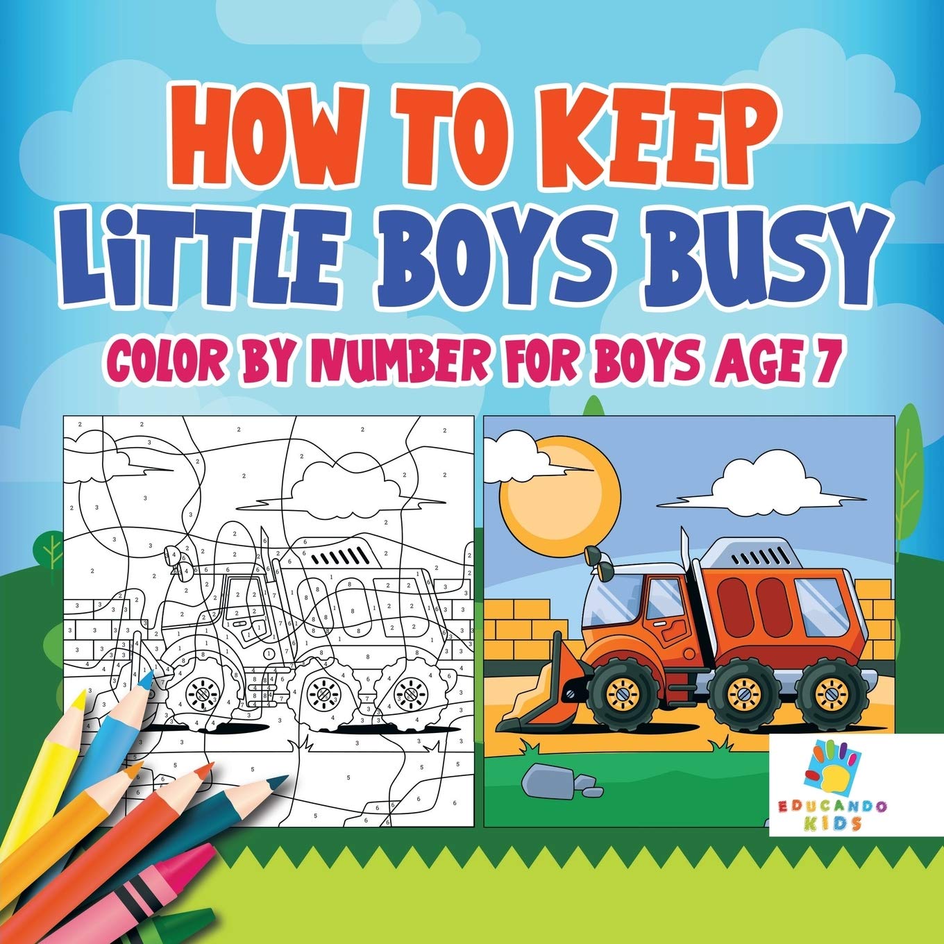 How to Keep Little Boys Busy Color by Number for Boys Age 7,Used