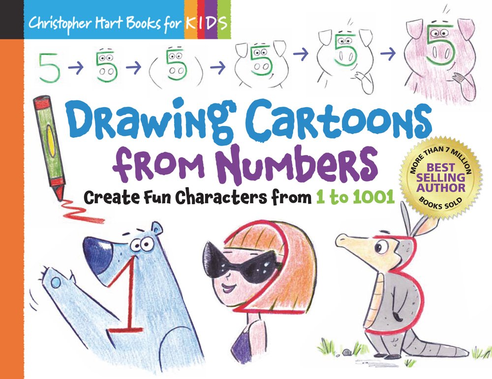Drawing Cartoons from Numbers: Create Fun Characters from 1 to 1001 (Volume 4) (Christopher Hart Books for Kids),Used
