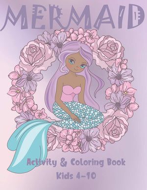 Mermaid Activity and Coloring Book Kids 410: Cute Coloring, Dot to Dot, and Word Search Puzzles Provide Hours of Fun For Young ,Used