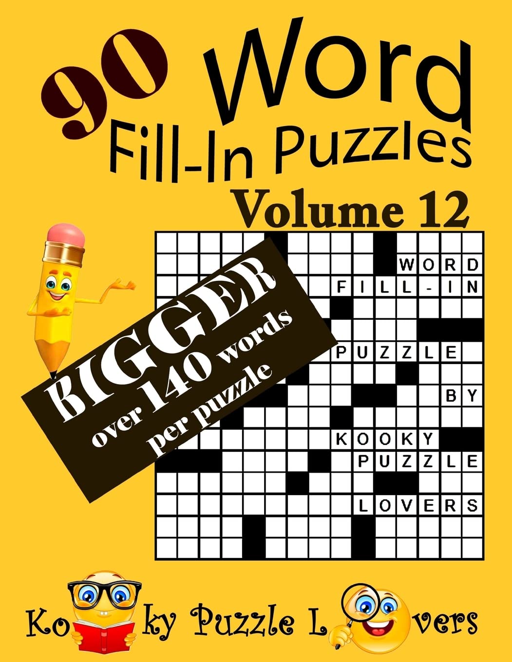Word FillIn Puzzles, Volume 12, 90 Puzzles, Over 140 words per puzzle,Used