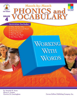 MonthbyMonth Phonics and Vocabulary, Grade 4,Used