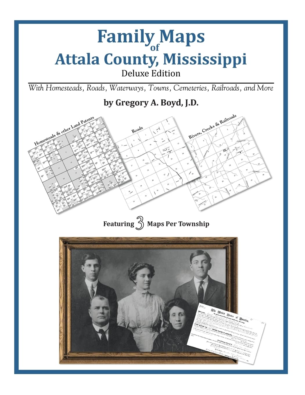 Family Maps of Attala County, Mississippi,Used