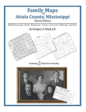 Family Maps of Attala County, Mississippi,Used