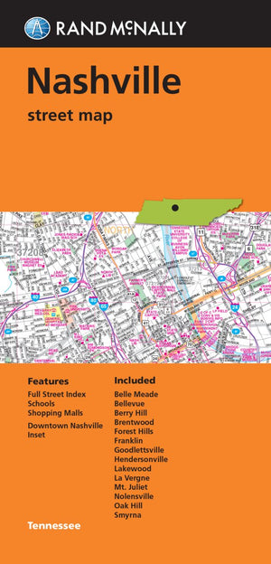 Folded Map: Nashville Street Map