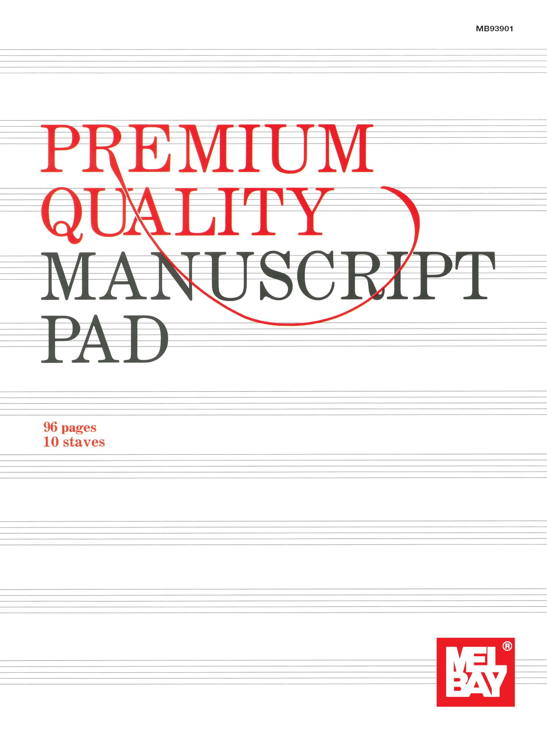 Mel Bay Premium Quality Manuscript Pad, TenStave,Used